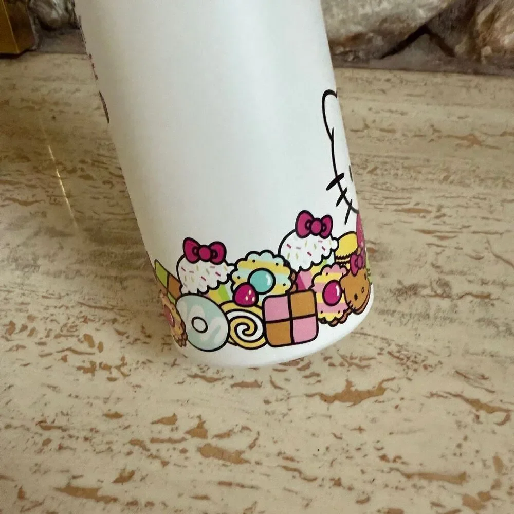 NIB Hello Kitty Cafe truck stainless steel thermal bottle retired print 2017 sm